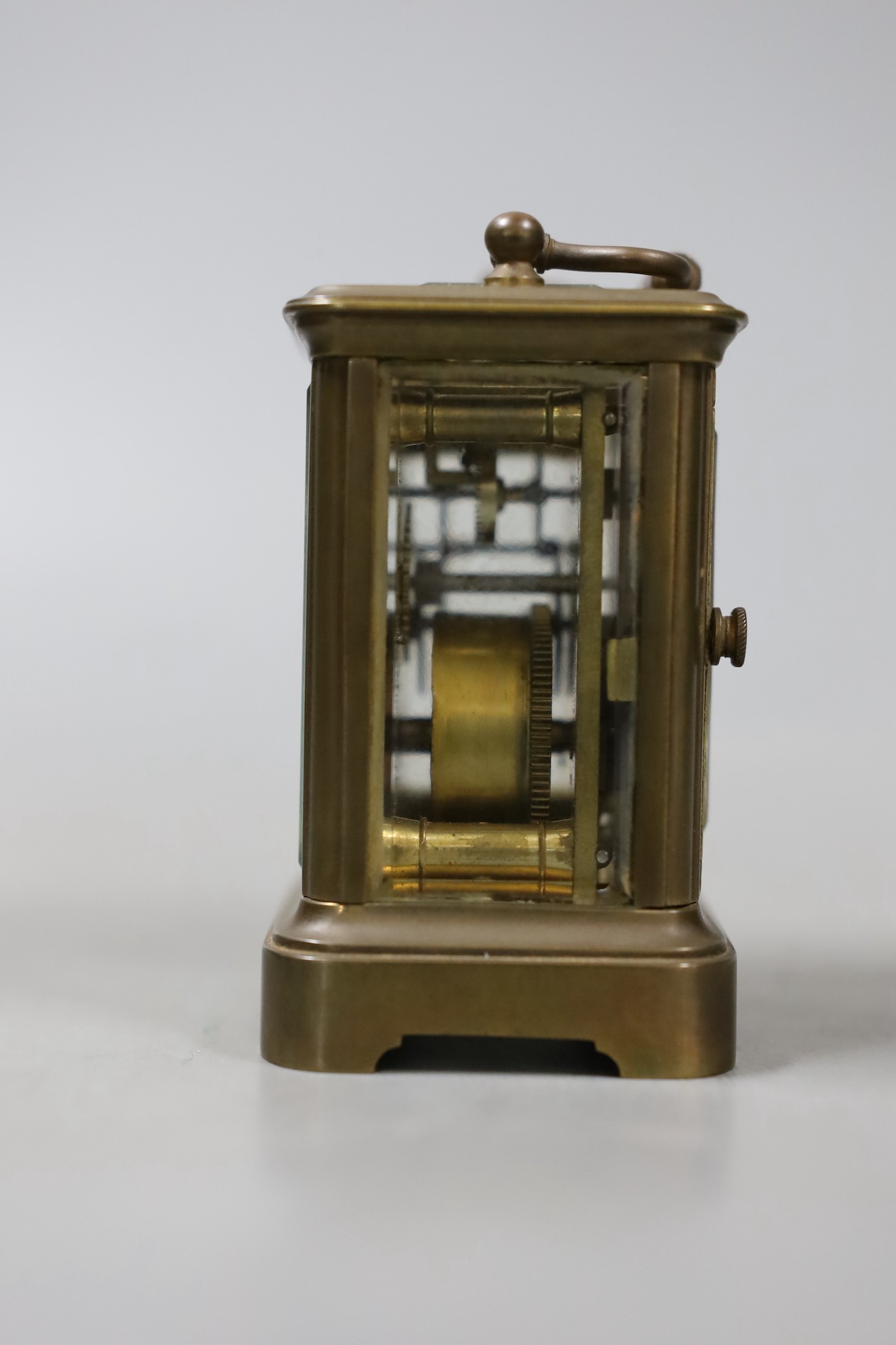 Miniature brass cased carriage clock
